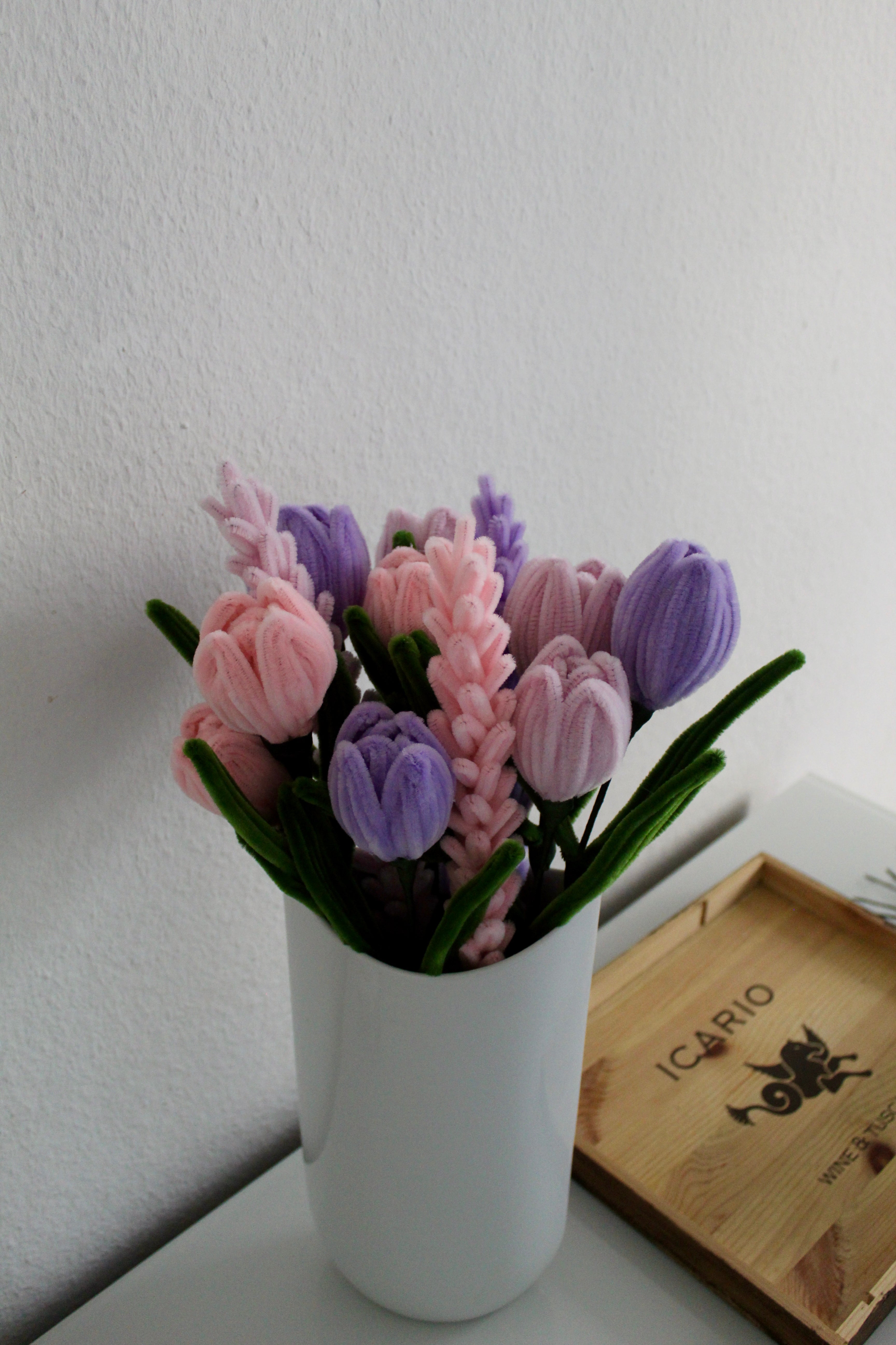 Tulpen & Lavendel Bastelset – Blumen aus Pfeifenreinigern selber machen