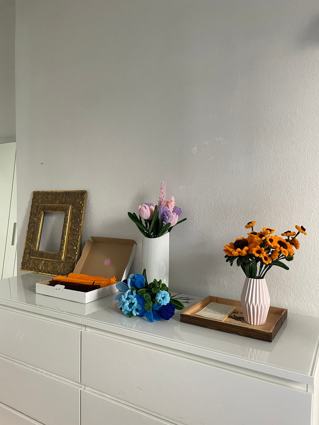 Tulpen & Lavendel Bastelset – Blumen aus Pfeifenreinigern selber machen