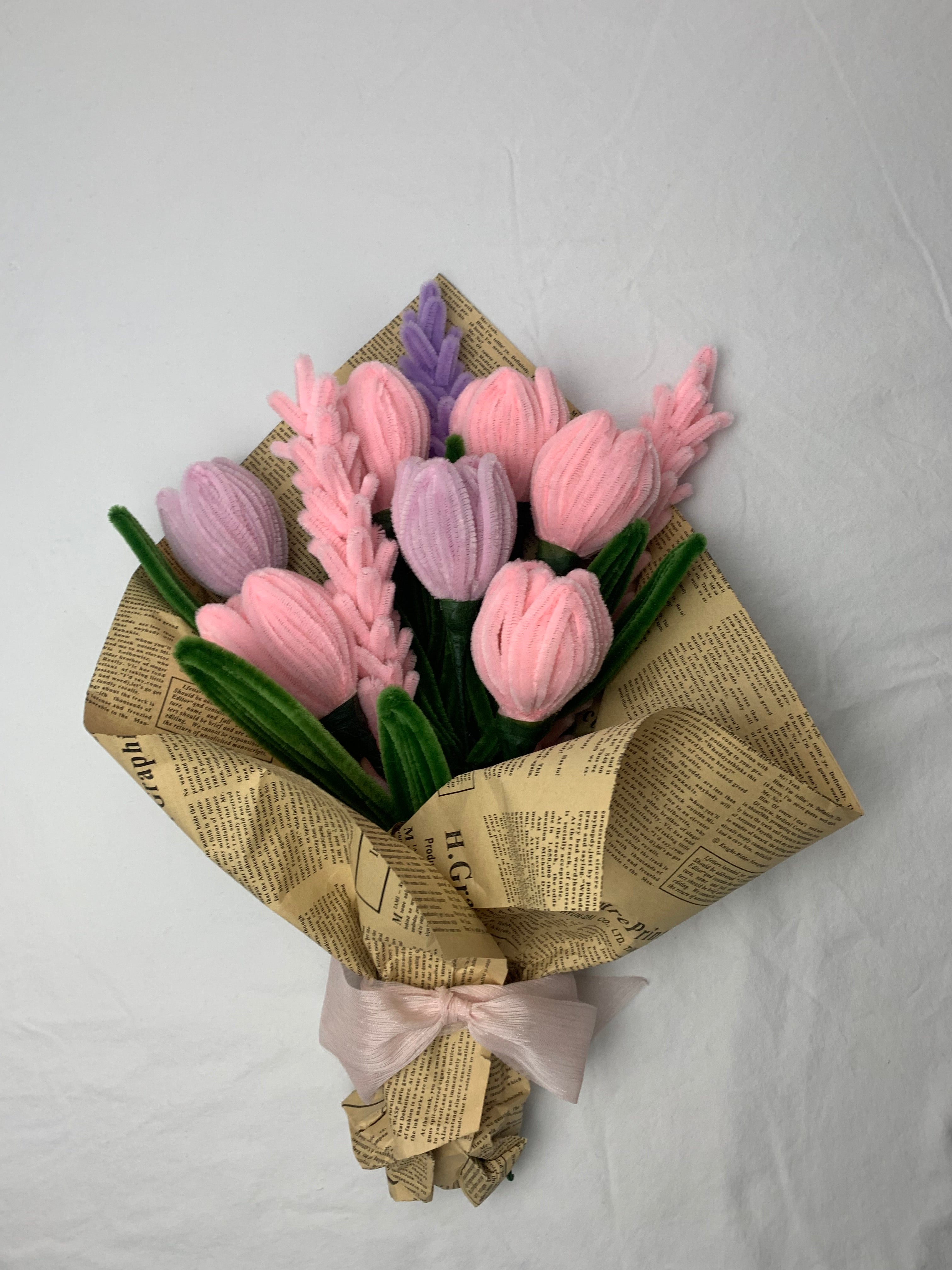 Tulpen & Lavendel Bastelset – Blumen aus Pfeifenreinigern selber machen